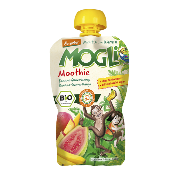 Pireu de Fructe banane-guava-mango Mogli Bio 100 g